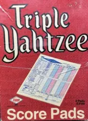Vintage Triple Yahtzee 1972 Score Pad TS Lowe Milton Bradley