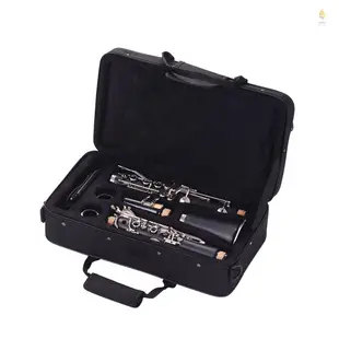Yohi ABS 17 鍵單簧管 Bb 扁平帶手提箱手套清潔布迷你螺絲刀簧片盒 10 件簧片木管樂器