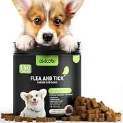Flea and Tick Prevention Chewables for Dogs - 150 Chews - Flea & Tick Control - Vet-Approved Oral Treatment - Duck Flavor - US-Made
