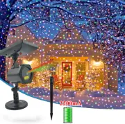 Waterproof Outdoor Christmas Lights Laser Solar Power Star Light Projector House