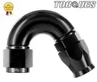 AN -6 (AN6 JIC -6) 150 Degree ULTRAFLOW Teflon PTFE Hose Fitting Stealth Black