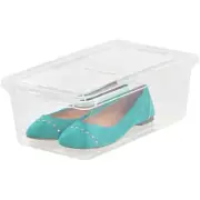 Box Container Closet Clear Storage Shoes Toys Latch Lid Pac Sterilite 6QT 18PACK