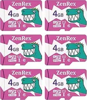 ZenRex 4GB Pack of 1, 6 Count Micro SDHC High Speed C10 U1 Memory Card for Camera Tablet Smartphone with Adapter