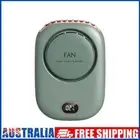 # Digital Silent Cooling Fan Leafless Travel Personal Wearable Fans (Green)