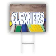 Cleaner Advertising Dusting, Mopping, Sweeping Lawn Coroplast Yard Sign