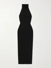 [KHAITE] KHAITE - Suzanne Jersey Halterneck Midi Dress - Black - small small Black