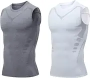 [Loodion] MENIONIC Tourmaline Posture Corrector Vest,Ionic Shaping Sleeveless Vest,Ice-silk Fabric Posture Corrector Vest