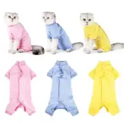 Pet Cat Recovery Suit Anti Licking Abdominal Wounds After Surgery High Collar