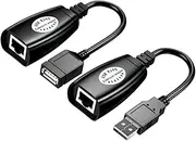 IWOWHERO USB Network Cable Extender Adapter for Home Office Lightweight Ethernet Extension for Mouse Keyboard Printer More Durable Design