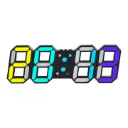 Digital 3D Wall Alarm Clock Wall-mounted Decorative Electronic Desk Clock With Adjustable Luminous Mode Digital Alarm Cl