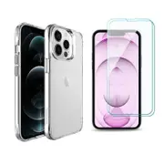 iCoverLover For iPhone 13 Pro Case + [2-Pack] Glass Screen Protectors Clear