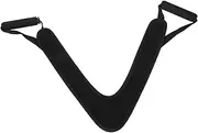 1pc Triangle Shoulder Strap Muscle Training Strap Ab Crunch Machines para Pour Barbell Ab Exercise Attachment Fitness Equipment Workout Equipment Push up Bar Trimmer Black Nylon