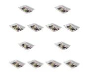 12x Lemon & Lime Foil Oven Baking Tray Container Rectangle Large 45x34cm Silver