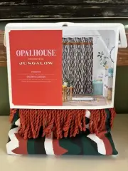 Opalhouse Jungalow Green Multicolor Fringe Top Shower Curtain 72 x 72