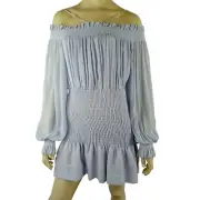 ALICE MCCALL The Best Dress ladies size 12 Pebble grey off shoulder RRP$390