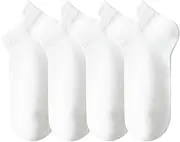 [HOURUN] Woman Running Ankle No Show Socks, White, 5-8