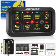 AUXPOWER RGB 8 Gang Switch Panel Kit On/Off LED Circuit Control Relay System 12V (for: Subaru)