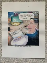 DAVE COVERLY SIGNED COLOR ORIGINAL SPEED BUMP PEN+INK ARTWORK RICHTER SCALE