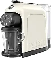 Lavazza, A Modo Mio Deséa Coffee Capsule Machine, Compatible with A Modo Mio Coffee Pods, Touch Interface, Sound Alerts, Automatic Shut-Off, Dishwasher-Safe Components, 1500W, 220-240V, White Cream