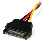 StarTech.com Adapter Cord - 15.24 cm - For Hard Drive - Serial ATA / LP4 - Black - 1