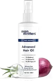 Green Velly Man Matterrs Advanced Hair Oil with Redensyl for Men | Strengthens Hair and Improves Hair Health | Redensyl | Bhringraj Oil | Onion Oil | 100ml