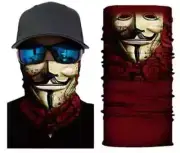 Neck Gaiter Face Mask Fishing Sun Headwear Protection V for Vendetta Mask