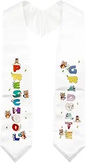 [GraduationMall] Preschool Graduation Stole Owl Printed Graduation Stoles with Classic End 50" Long