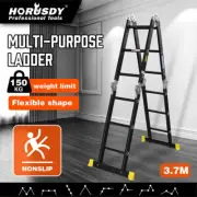 3.7M Multi Purpose anti-slip Ladder Folding Aluminium Step load-bearing 150KG