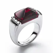 Baccarat Sterling Silver, Red Crystal Statement Ring 2808027
