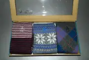 Original Penguin Men's Socks Argyle Snowflake Stripe Multi-Color Gift Box 10-13