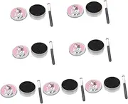 Healeved 7pcs Makeup Brush Cosmetic and Cleaning Tools Facial Blush Brush Cleaning Mat Brush Cleaner Mat Portable Washing Tool Scrubber Cleaning Pad Cosmetic Brush Artificial Fiber