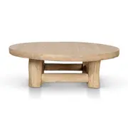 Freeman 100cm Elm Round Coffee Table - Natural