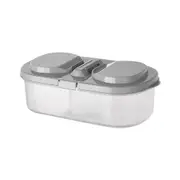 10Pcs 2 Grids Kitchen Storage Box Sealing Food Storage Container Preservation Plastic Refrigerator Keep Fresh Multigrain Pot Container