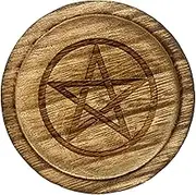 Pentacle Altar Plate - Witch Altar Bowl | Handmade Wooden Pentagram | Vintage Decor Jewellery Tray | Star Candle Holder | Wooden Bowl Pentagram | Altar Vintage Holder for Home Decor, Wedding
