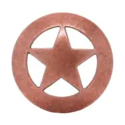 Smooth Star Concho Copper 1" 7535-10 by Stecksstore