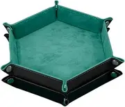 Dice Tray Double Sided Foldable Dice Rolling Tray Velvet Hexagon Cube Dice Holder Dice Board Foldable Dice Tray Dice Holder Tray Gaming Dice Tray 2pcs
