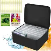 16 Slots Seed Storage Organizer Box with Zipper Bag Stickers, Big Capacity Oxfor