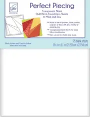 June Tailor Perfect Piecing - Transparent Foundation Sheets - For Inkjet Printer