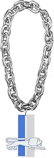 aminco Detroit Lions Throwback Logo NFL Fan Chain, Silver, Plastic, No Gemstone