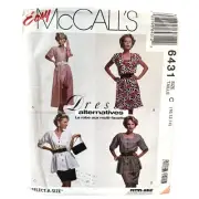 McCalls Sewing Pattern 6431 Dress Two Lengths Tunic Skirt Misses Size 10-14