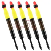 5PCS Wood Float Fishing Bobber Steel Head Snap on Float Bass Casting Float