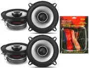 2 Pair Alpine S2-S50 - Next-Generation S-Series 5.25" Coaxial Speaker Set & KIT1