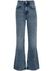 [Isabel Marant] Isabel Marant-Jeans Bootcut Belvira In Denim Fluido-Donna 36 FR