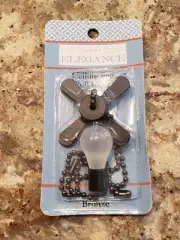 Light Bulb and Fan Pull Chain Set Matte Black NEW