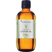 Vrindavan Castor Oil and Rosemary Amber Glass Bottle 200ml