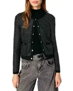 Maje Rhinestone Cardigan