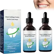 2Pcs Aexzr Shark Cartilage Protein Dental Regrowth Drops,Dentizen Gum Regrowth Drops,Gum Protection and Dental Care,Deep Cleaning of Tooth Stains,Improve Gum Health