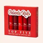 Italia Deluxe Top Five Mousse Matte Lipstick Set - Caliente Reds