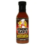 Jimmy Ray's Sweet & Tangy Mustard BBQ Sauce Pork Gluten Free No MSG 12 Ounce