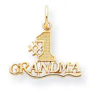 10k Yellow Gold #1 Grandma Charm 10C119